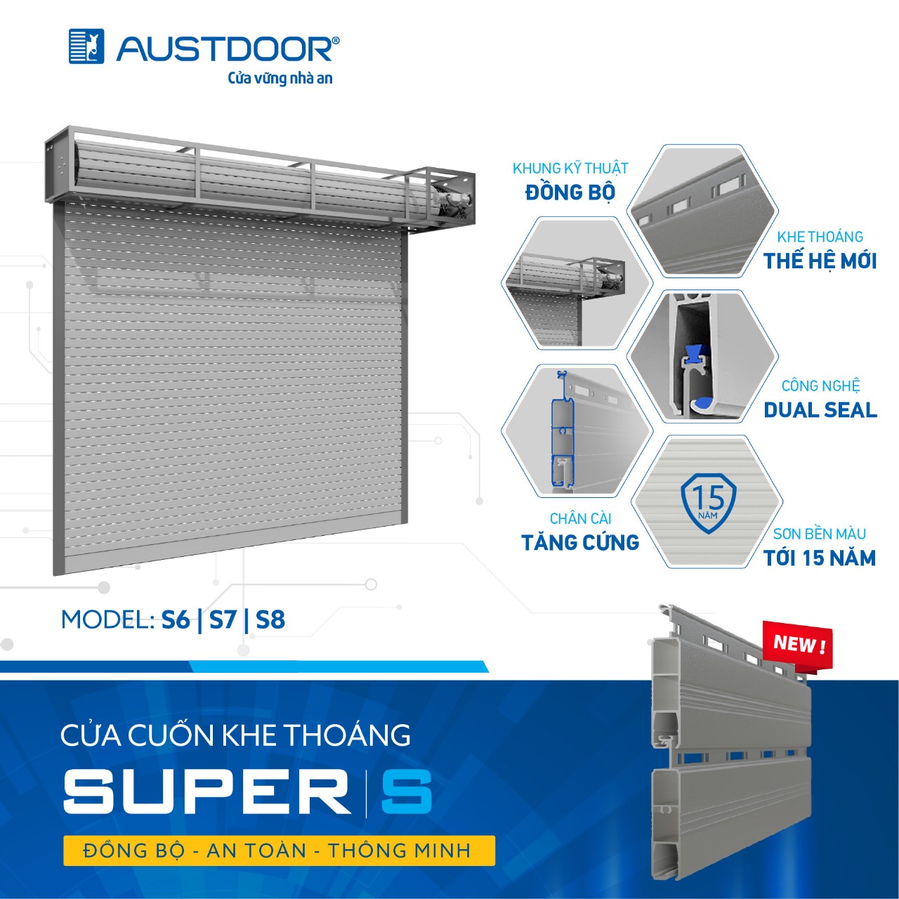 Cửa cuốn khe thoáng Austdoor